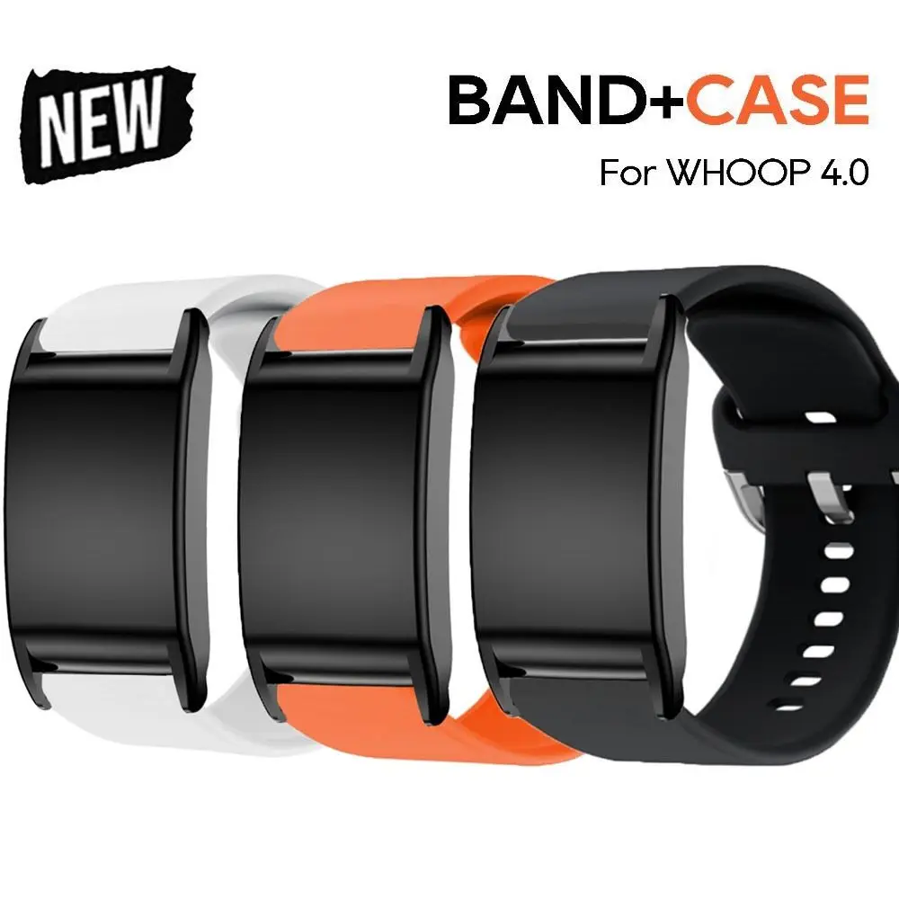 Nova banda de fitness de silicone respirável ajustável substituição cinta protetor macio esportes pulseira para whoop 4.0 para mulher