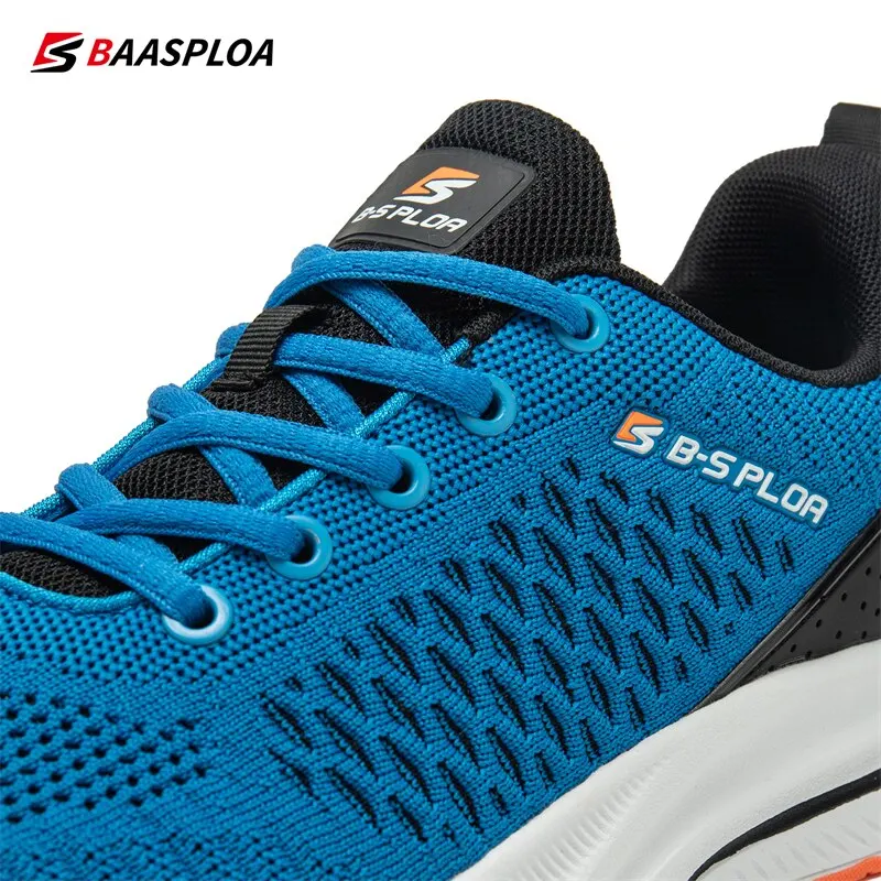 2023 Baasploa Men Running Shoes Lightweight Sport Shoes Mesh Breathable Casual Sneakers Non-Slip Outdoor for Men New Arrival