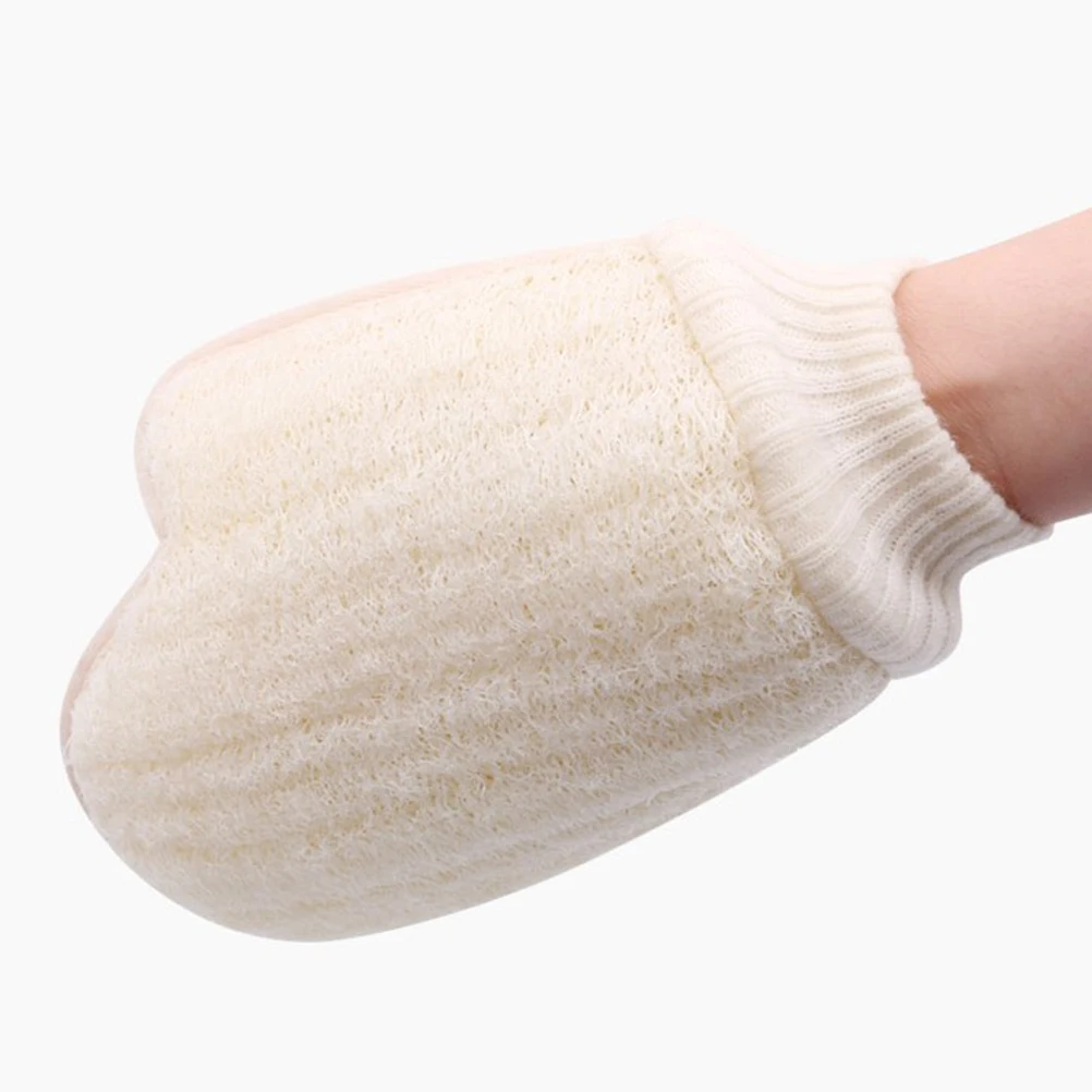 

Exfoliating Loofah Back Rubbing Glove Double-Sided Bath Shower Body Scrubber for Adults Soft Safe Exfoliation Dead Skin Removal