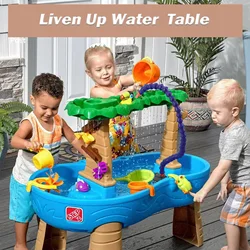 Kids Summer Water Table Pump Summer Outdoor Splash Table Toys for Kids Ages 3+ Years Old EIG88