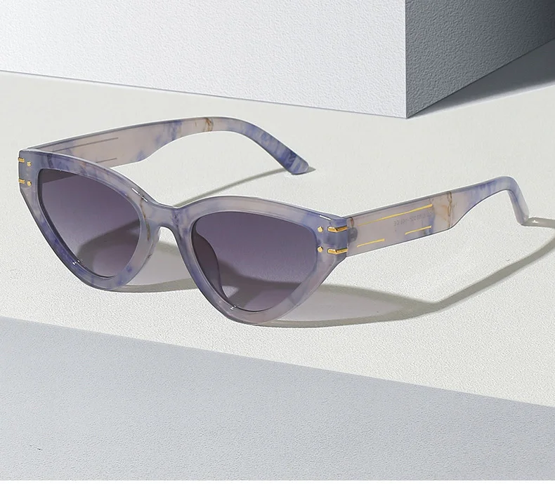 Vintage Cat Eye Sonnenbrille Frauen Männer 2024 Marke Designer Mode Goggle Sonnenbrille Weibliche Trends Shades Außerhalb Brillen UV400 – Detail 1