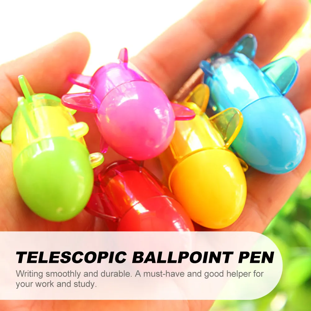20Pcs Small Lovely Airplane Ballpoint Pens Cartoon Kids Pens Smooth Ink Flow Portable Student Stationery Gift Set