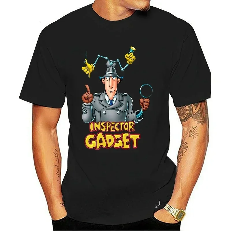 O-Neck Tops Male New Fashion for Men Short Homme classic Cartoon: Inspector Gadget V1 Serial Tv 1982 T Shirt summer Tee Shirt