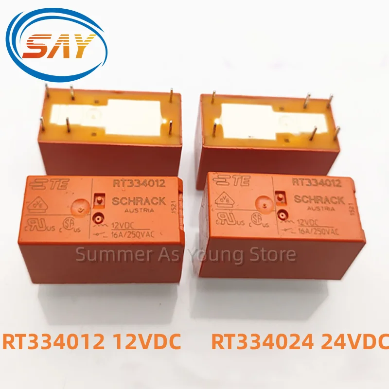 Реле мощности TE TYCO SCHRACK RT334012 RT334024 16 А/250 В переменного тока, 6 контактов, 12 В постоянного тока, 24 В постоянного тока, 1 шт., 100% оригинал