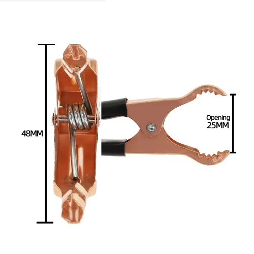 50A 80 มม.จระเข้รถยนต์รถจักรยานยนต์ Caravan แบตเตอรี่ทดสอบ D ฉนวนกันความร้อนคลิปสีแดง + สีดํา