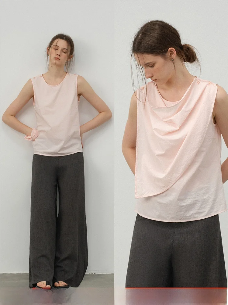 

Женский топ Sonders из бамбукового волокна и шелка, асимметричный, многофункциональный, с нестандартным кроем, съемный, Fa...