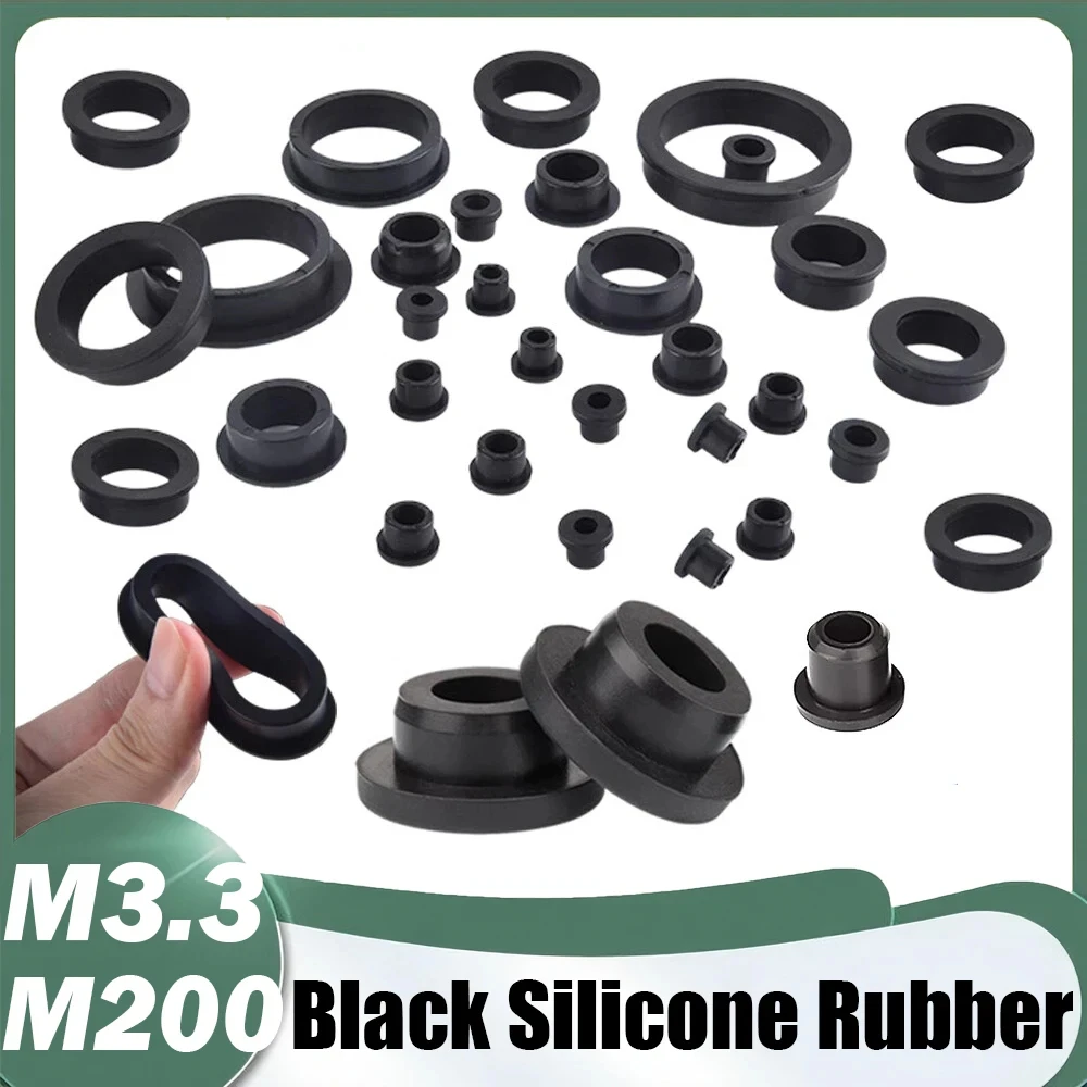 Black/White Silicone Washer M2 M2.5 M2.7 M3M4M5M6M8M10M12M16M20 O-ring Silicone Rubber Flat Washer Seal Ring Gasket