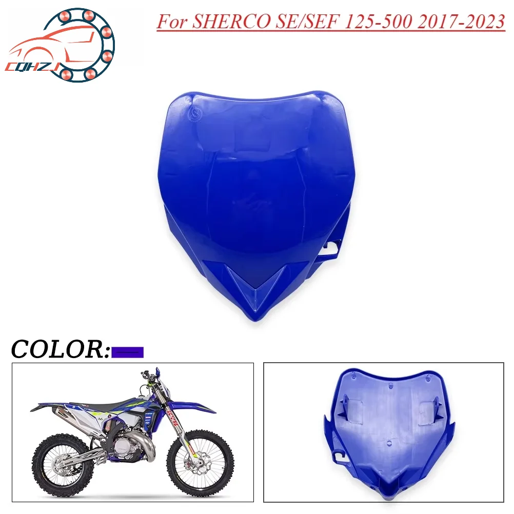 Motorcycle Plastic Cover Headlight Number Board Registration Plate Holder For Sherco 2017-2023 Front Number Plate SE SEF 125-500