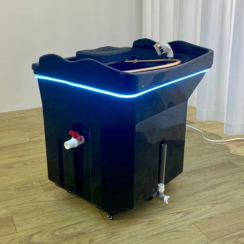 

Mobile shampoo basin head treatment machine beauty salon fumigation water circulation shampoo basin free of water pipe