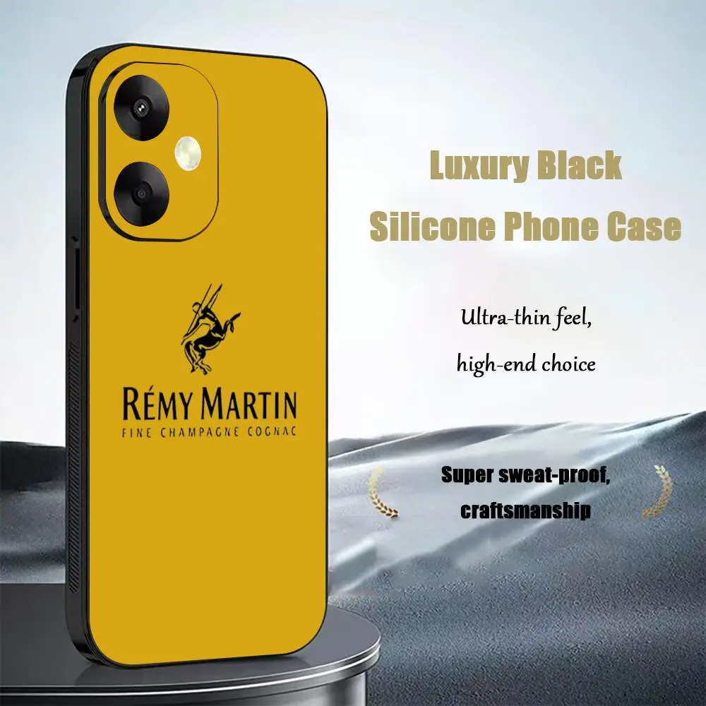 Hot R-Remy Mar-tin XO Brandy Phone Case For Xiaomi Redmi Note 13,12,11, 10 Pro Plus S,  5G, 12S, Luxury Soft Black Phone Cover