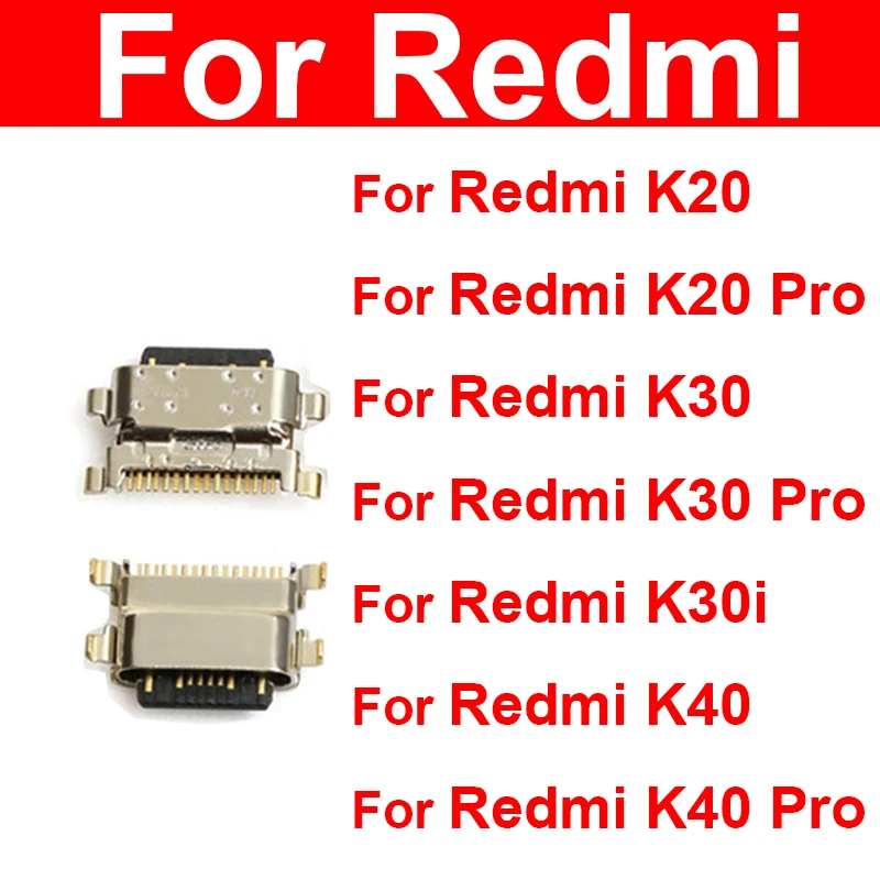 

USB Charger Jack For Xiaomi Redmi K20 K30 K30i K40 Pro Power Sync Date Charging Port Socket USB Connector Slot Replacement Parts