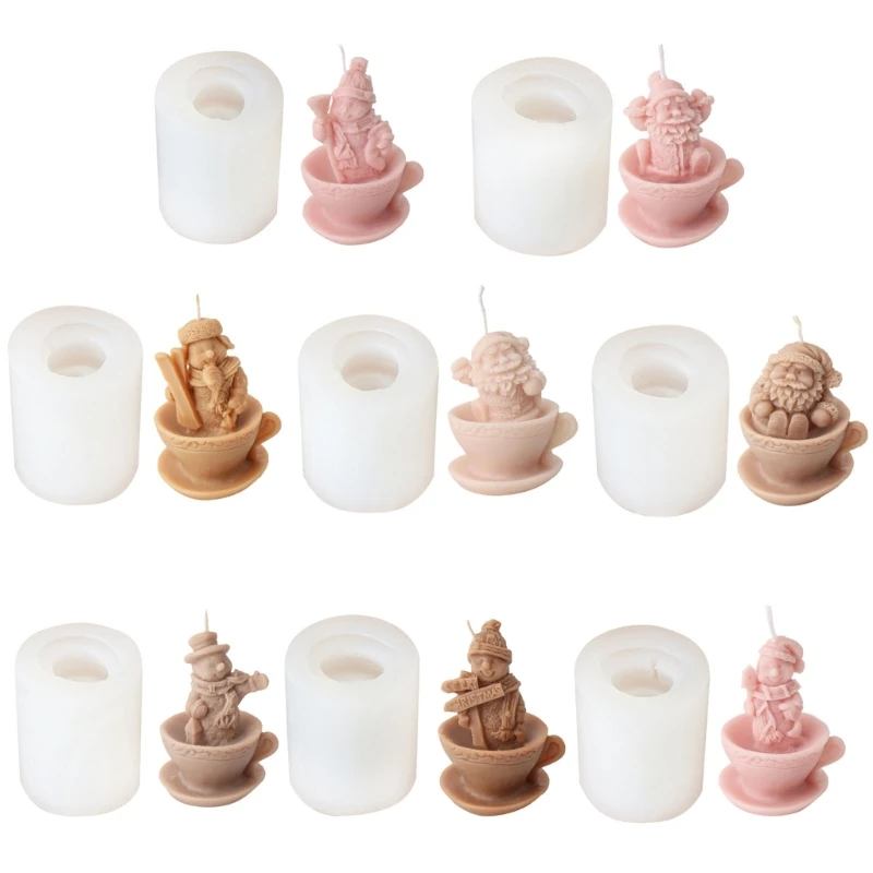 Y4QE Christmas Silicone Mold Crafting and Festival Decors Moulds Silicone Texture Present for Hand-Making Enthusiasts