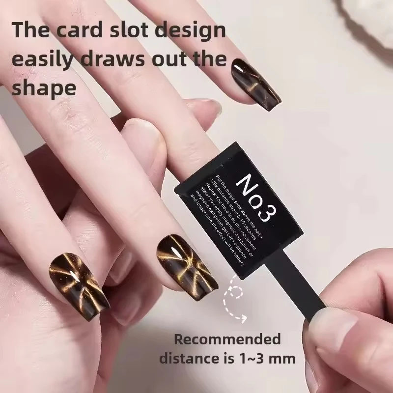 5 pezzi Nail Art Cat Eye Magnete a forma di cuore 3D Magnete Cat Eye Gel fai da te Modello d'amore Magnete magico Strumento magnetico per lucidatura adatto