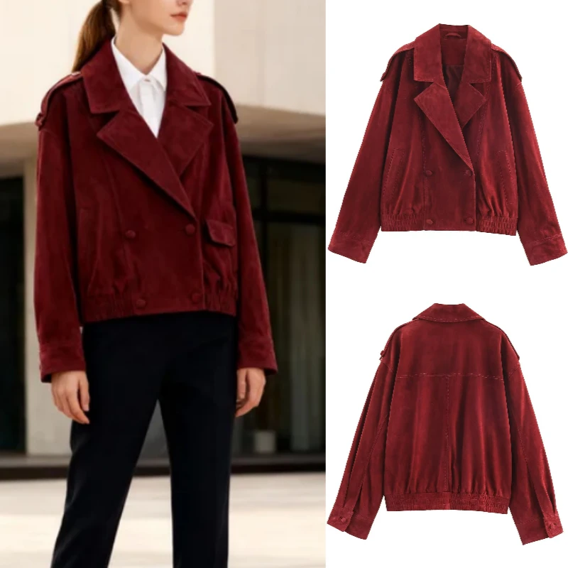 

Fall/Winter High-Grade Suede Leather Jacket 2025 New Fashion Elegant Style for Women