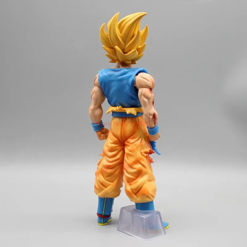 Dragon Ball 24 cm Anime Figur Kd Super Saiyajin Action Figur Kampf Schäden Goku Statue Modell Sammlung Ornamente Spielzeug Geschenk