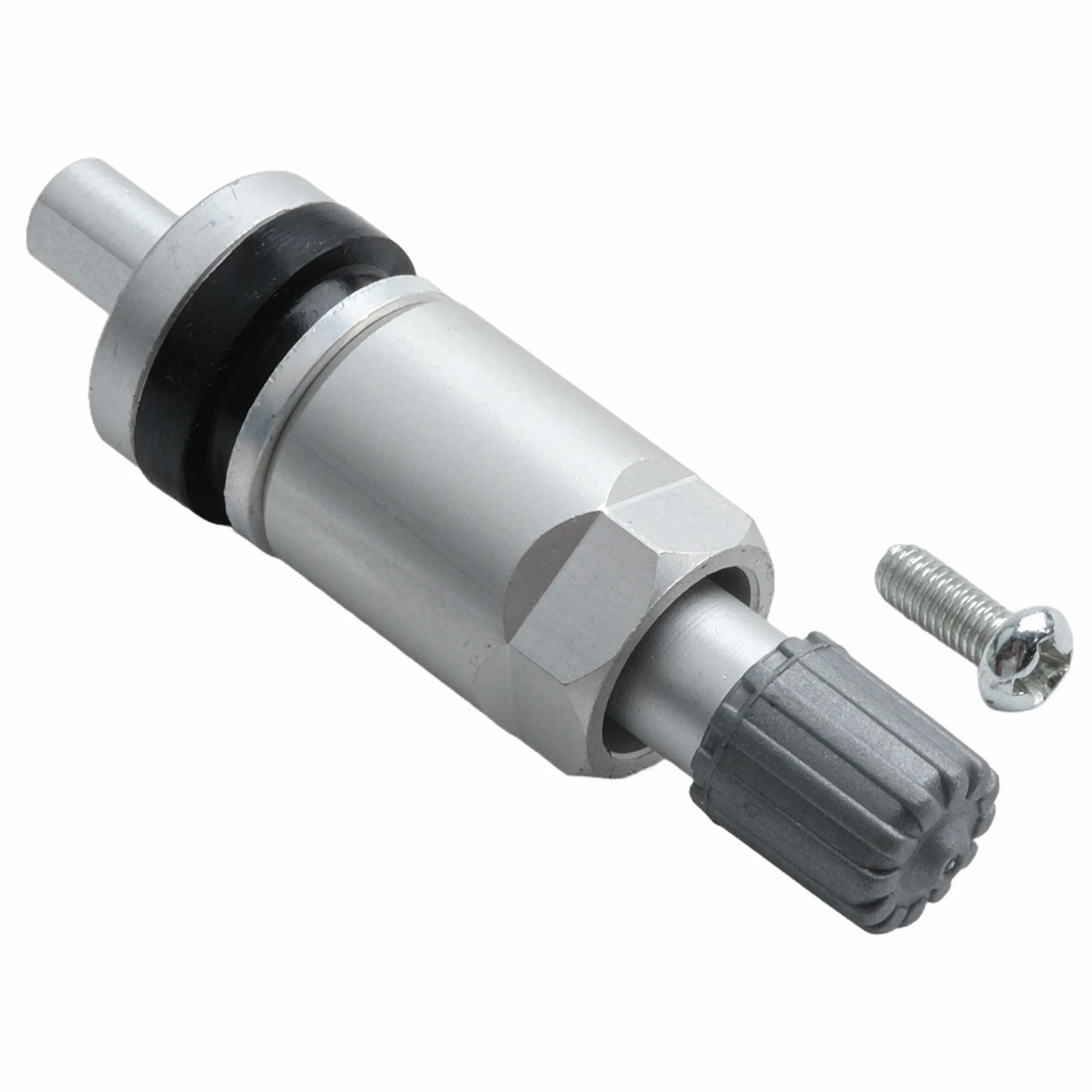2Pcs Silver Aluminum Tire Valve Stems 7.5mm For TPMS Sensor Repair Kit High Temperature Resistant Tubeless Tyre Pressure Monitor