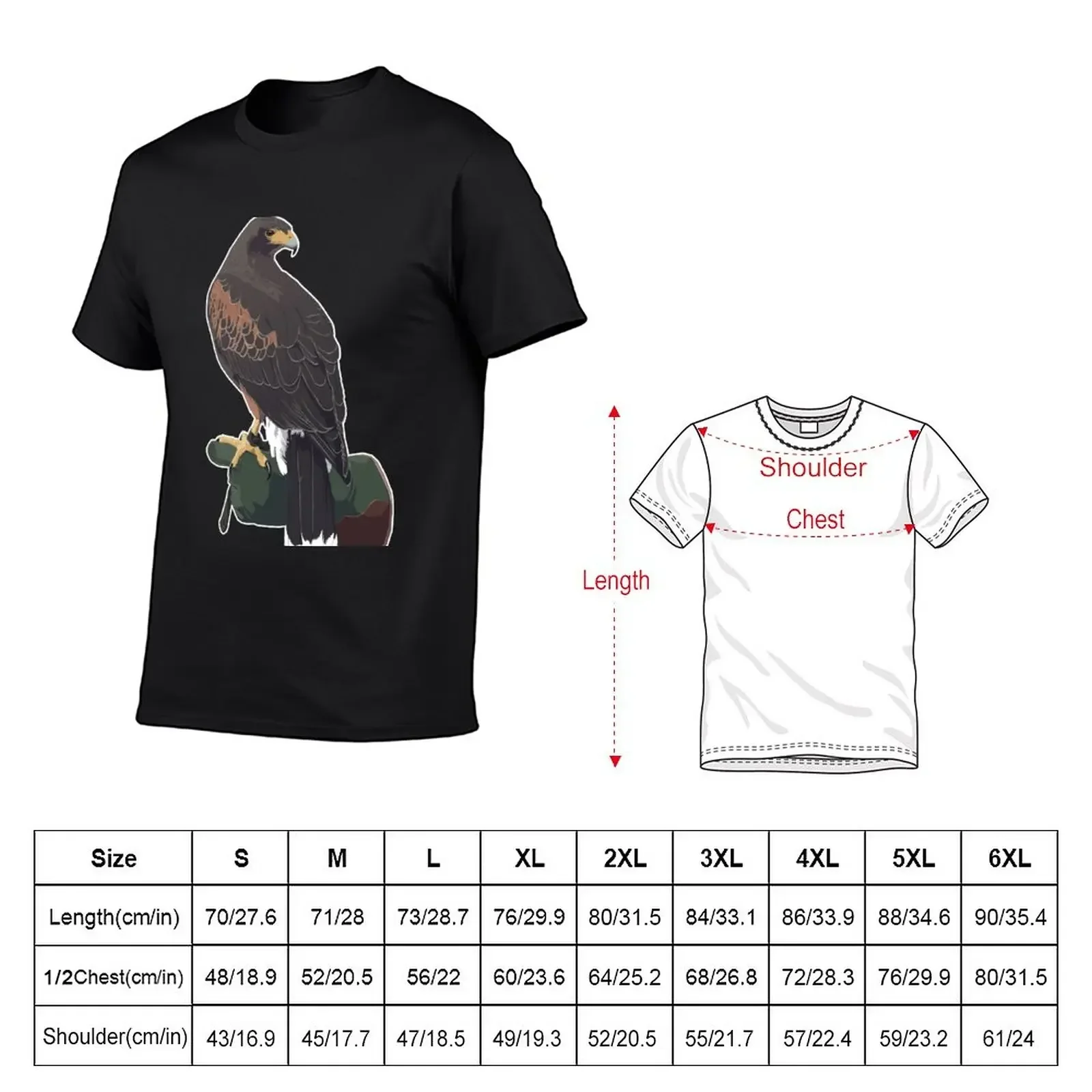 Harris' Hawk on Glove T-Shirt plain customs design your own fruit of the loom mens t shirts