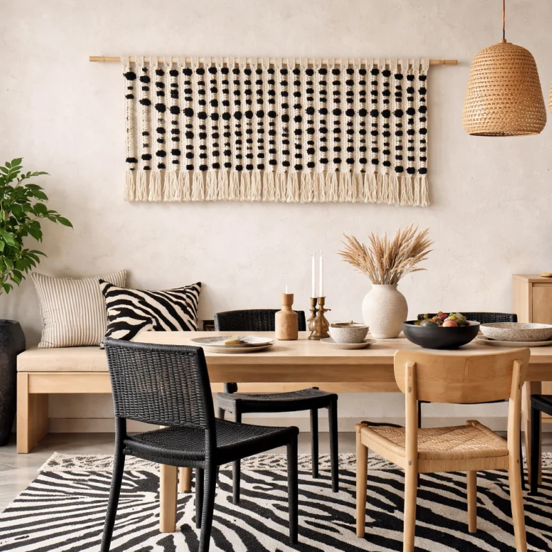 200*70cm High End Abstract Macrame Cotton Thread For Lobby Bar Provide Aisle Home Decor With Ball Decorate Weaving EH2603002
