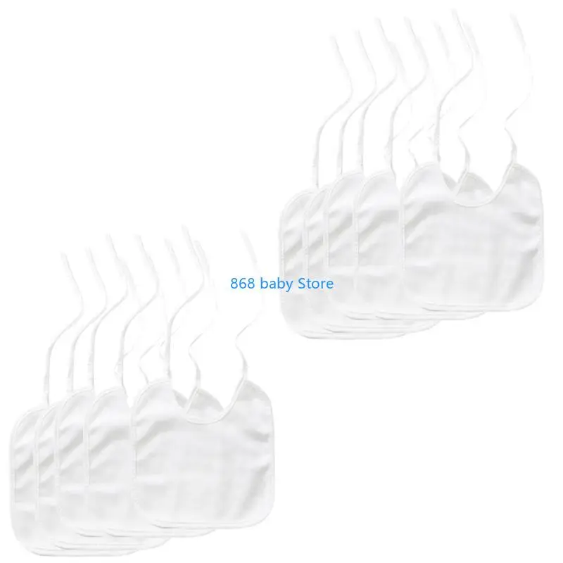 

29EE белые детские нагрудники для творческой живописи, хлопковые водостойкие нагрудники, регулируемые нагрудники для детские