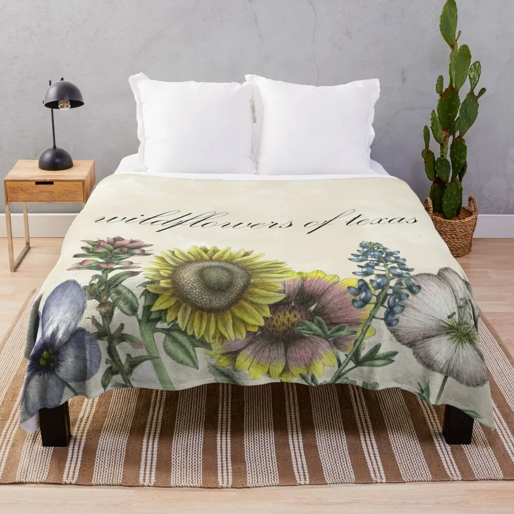 

Wildflowers of Texas Throw Blanket Plaid on the sofa Heavy Blankets