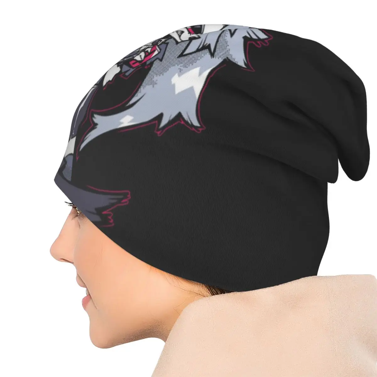 لونا سيئة المزاج قبعة Helluva Boss الهيب هوب الرجال النساء الشارع Skullies قبعة صغيرة الربيع الدافئة ذات الاستخدام المزدوج بونيه القبعات #5