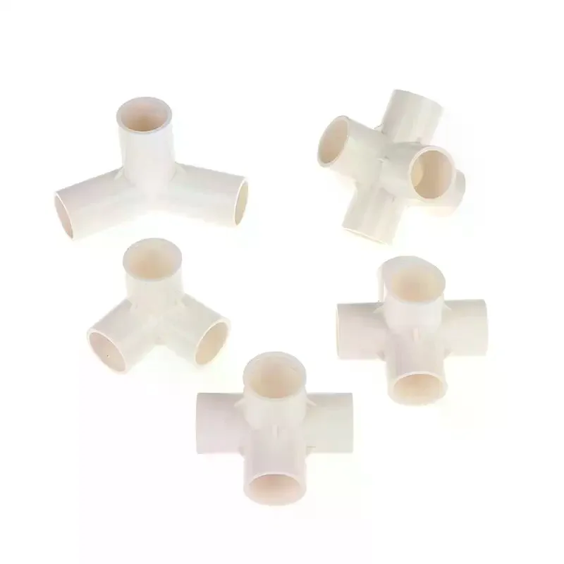 3D PVC Connectors 20/25/32/40/50mm 3 to 6 Way Heavy Duty PVC Couplers for Home Plumbing Agricultural Irrigation Pipe Repairs