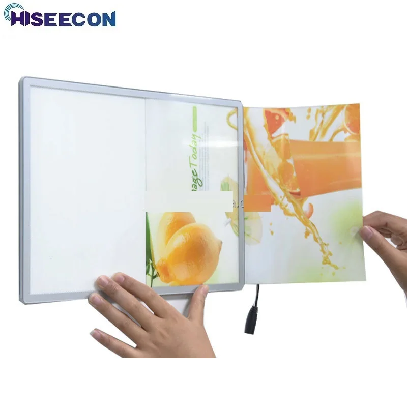 A1 A2 A3 A4 Customized Film LED Light Advertising Box Super Bright Slim Clip Poster Frame For Shops Menus Wall Mounted Billboard