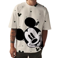 Disney Mickey Mouse Men's T-shirt Youngla Short Sleeve Tees Man Clothing T-shirts Y2K Tshirt Boy Casual Shirt Kids' Graphic Tops
