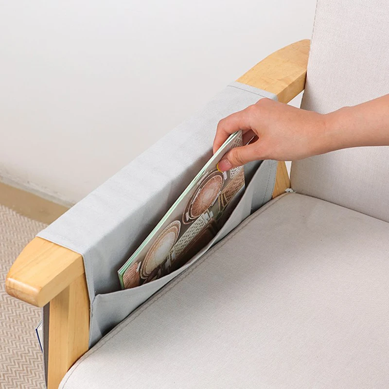 Sofa Arm Hanging Storage Bag Armrest Cover Book Magazine Keys Remote Control Waterproof Hanging Bed Holder Organizer Pockets