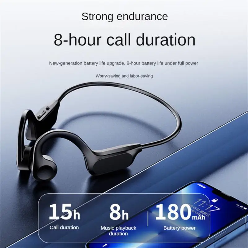 Bone Conduction Earphones X7 Hifi Ear-hook Wireless Headset With Mic Headphones TF Card MP3 Earbud