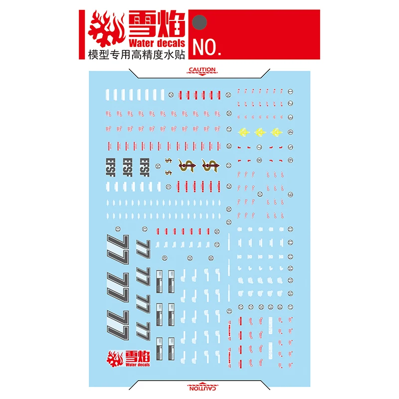 Model Decals Water Slide Decals Tool For 1/144 HG GM (Sleggar) Ver.Doan's Island Fluorescent Sticker Models Toy Accessories