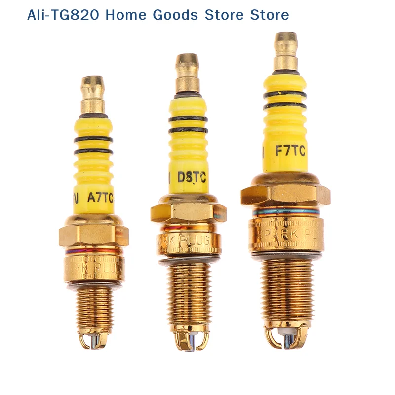 

[TG820]1Pcs Spark Plug 3 Triple Electrode A7TC D8TC For GY6 CG 50 70 110 125 150CC Motorcycle Atv Scooter Dirt Bike Go Kart