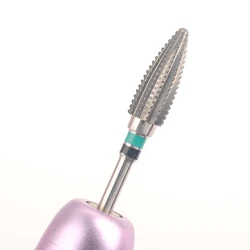 1Pc Tungsten Steel Nail Drill Bit, Professional Large Spiral Barrel Carbide Milling Cutter, Manicure Tool
