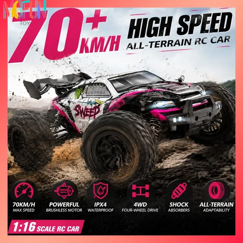 Suchiyu 1/16 4x4 RC Car Remote Control Off-Road Drift Racing Toy Brushless 70km/h 2.4G High Speed Electric 16101pro