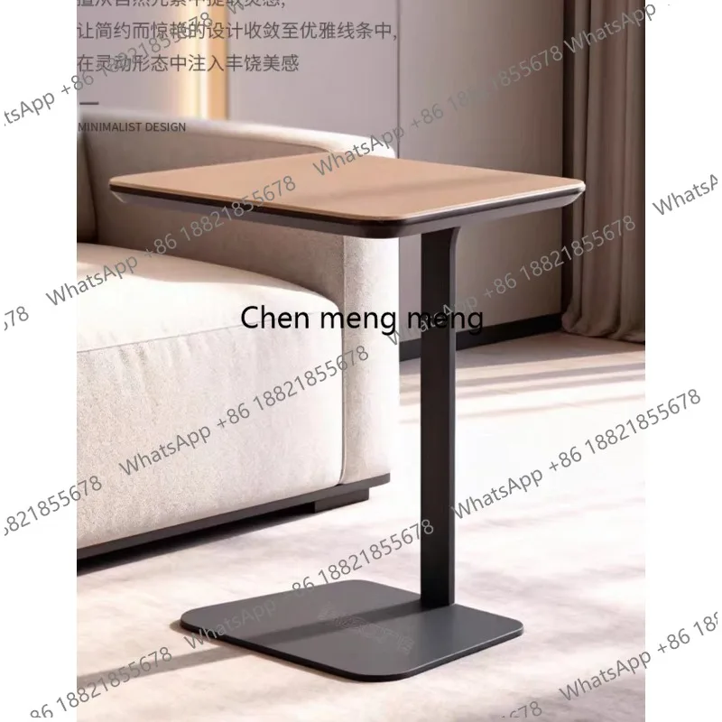 Italian minimalist side few saddle leather modern small coffee table balcony sofa corner few