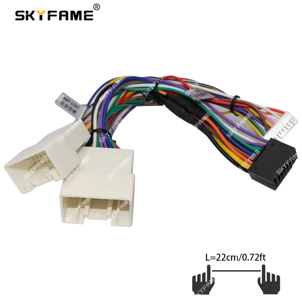 SKYFAME 16Pin سيارة الأسلاك تسخير محول Canbus صندوق فك أندرويد كابل الطاقة لميتسوبيشي باجيرو V97 V73 V60 V29 أوتلاندر