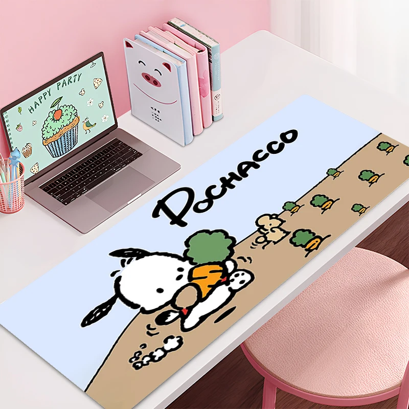 Duża podkładka pod mysz do gier Pochacco Mata antypoślizgowa gumowa podkładka pod klawiaturę do gier Mata stołowa Sanrio Home Decor