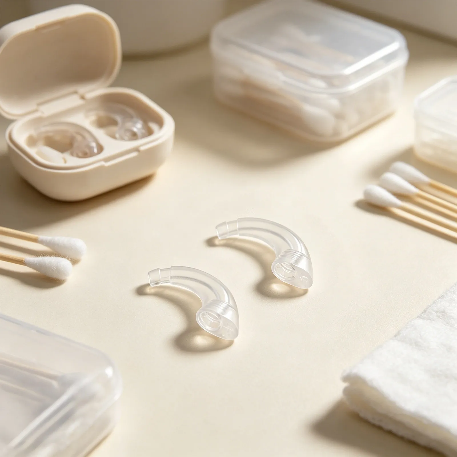 Hearing Aid Ear Hook Replacement Set Includes Tube Coupling Earmold Joint Quick-Fit Sound Tube Connector Comfortable view 6