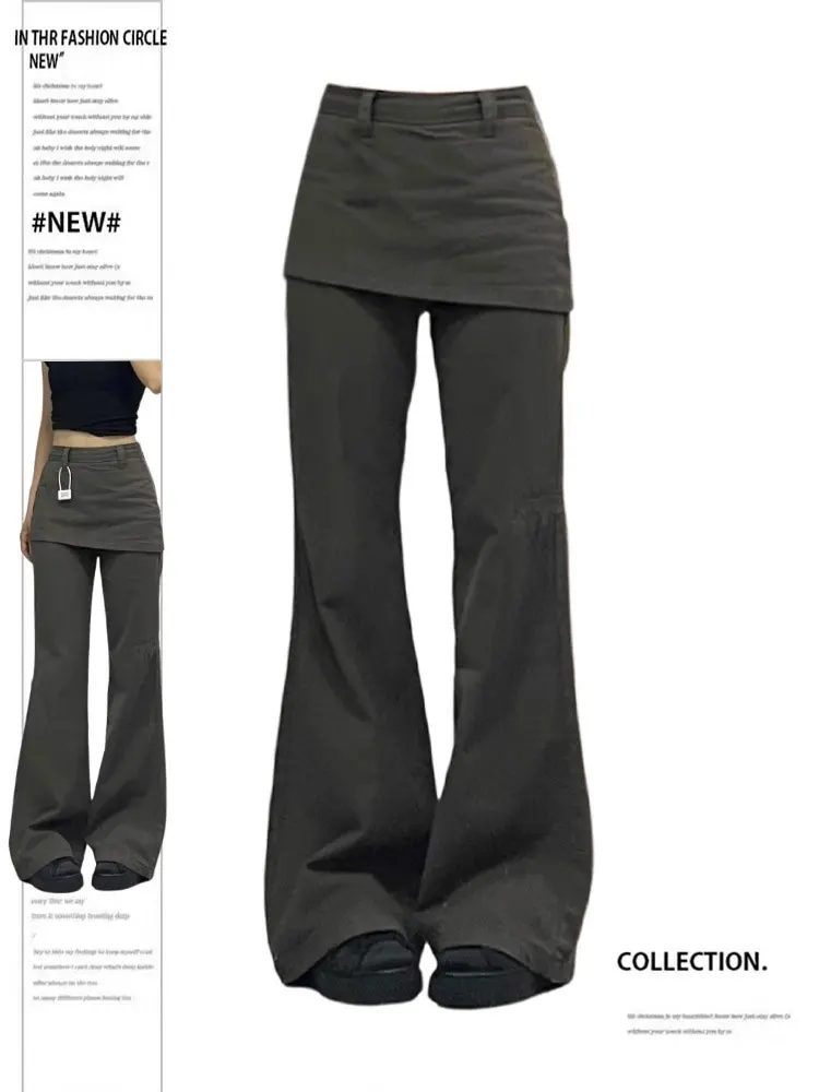 レトロハイウエストストレートレッグデニムジーンズ女性の作業服フレアパンツ大きいサイズ快適な春の新着