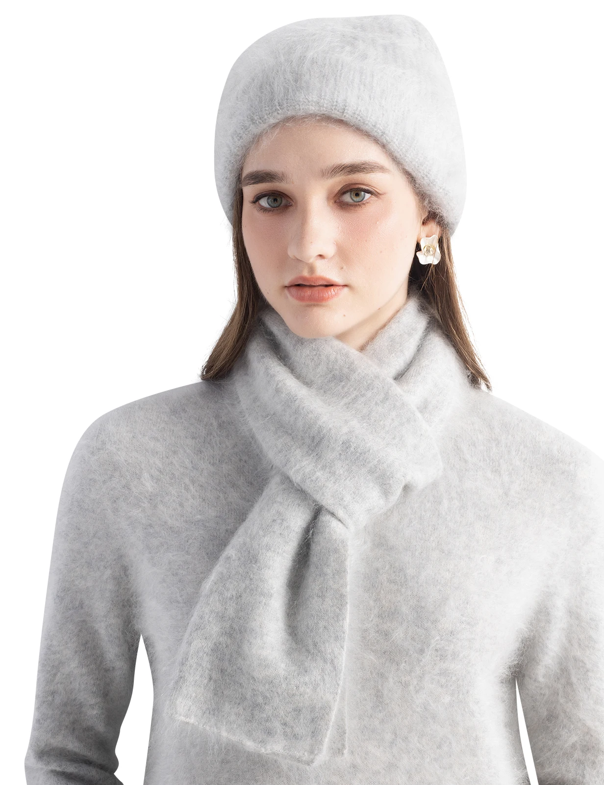 LONGMING Winter Hats And Scarf Woman 100% Cashmere Beanie Hat Unisex Knit Warm Luxury Fall Fashion  Men And Women Cap Streetwear