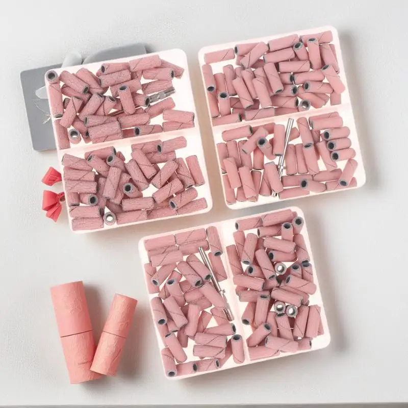 80 Uds. Mini bandas de lijado para uñas de 3,1mm, máquina eléctrica, brocas para uñas, removedor de esmalte acrílico, limas, herramienta accesorio para uñas