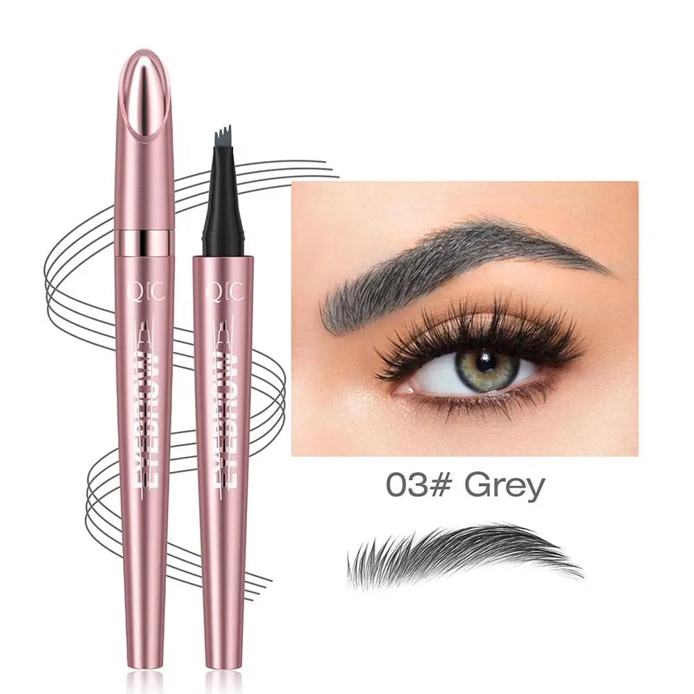 Multifunktionaler flüssiger Augenbrauenstift, ultrafeiner Eyeliner, liegender Seidenraupe, wasserdicht, grau, braun, Augenbrauenverstärker, Tattoo-Kosmetik