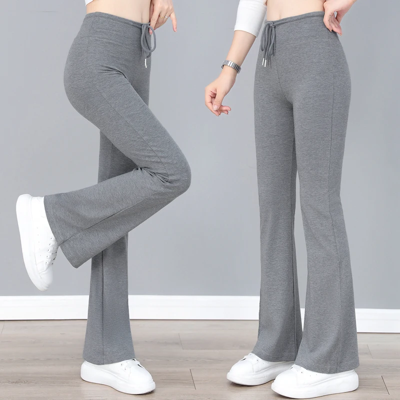 جديد المرأة الربيع والخريف الصيف سليم صالح مرونة تنوعا عالية الخصر بنطلون لينة عادية موضة مايكرو Bellbottom السراويل #2