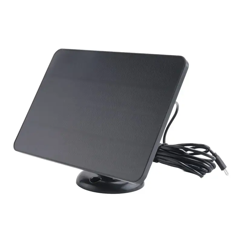 AED6-Waterproof Solar Panel For Home Security Camera Solar Cells Powered With Charging Cable