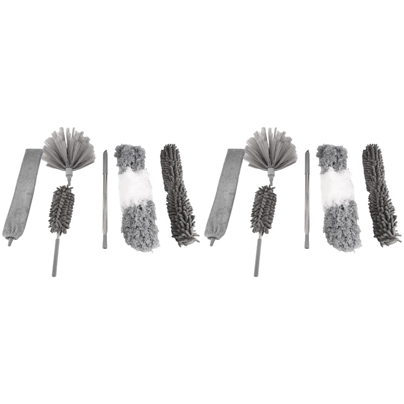 

12Pcs Duster Cleaning Kit,Extendable Microfiber Feather Duster For Cleaning Dust Cobweb Ceiling Fans Lights Blinds Cars