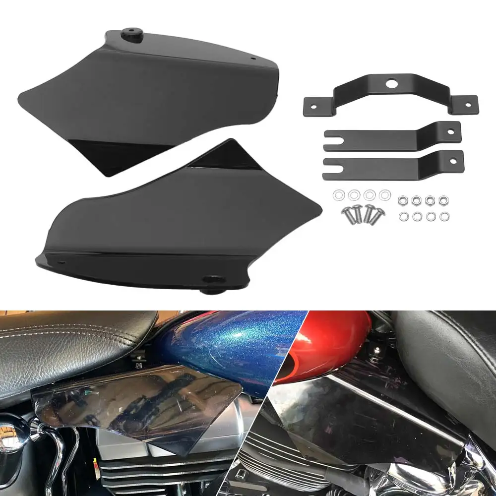

Heat Deflector Shields Fit For Harley Softail Fat Boy Heritage Classic Deluxe Blackline Night Train Cross Bones Springer