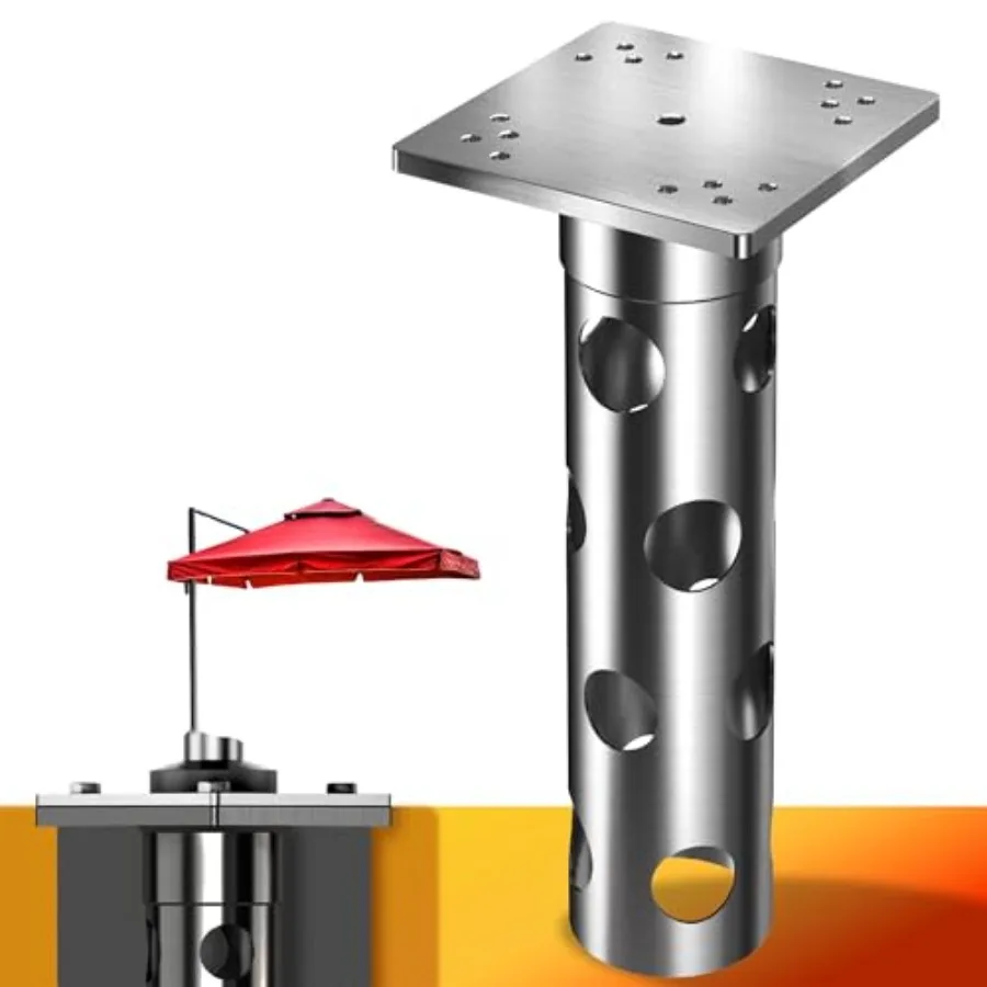 

In-ground umbrella base stainless steel - In-ground umbrella holder lifelong quality - Umbrella stand outdoor base load capacit
