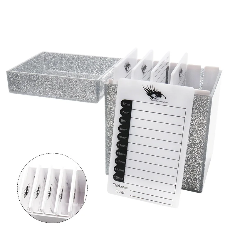 5 Layer Eyelash Storage Box Acrylic Lash Organizer Holder Pallet Display Stand 4 Colors Eyelash Extension Grafting Makeup Tools