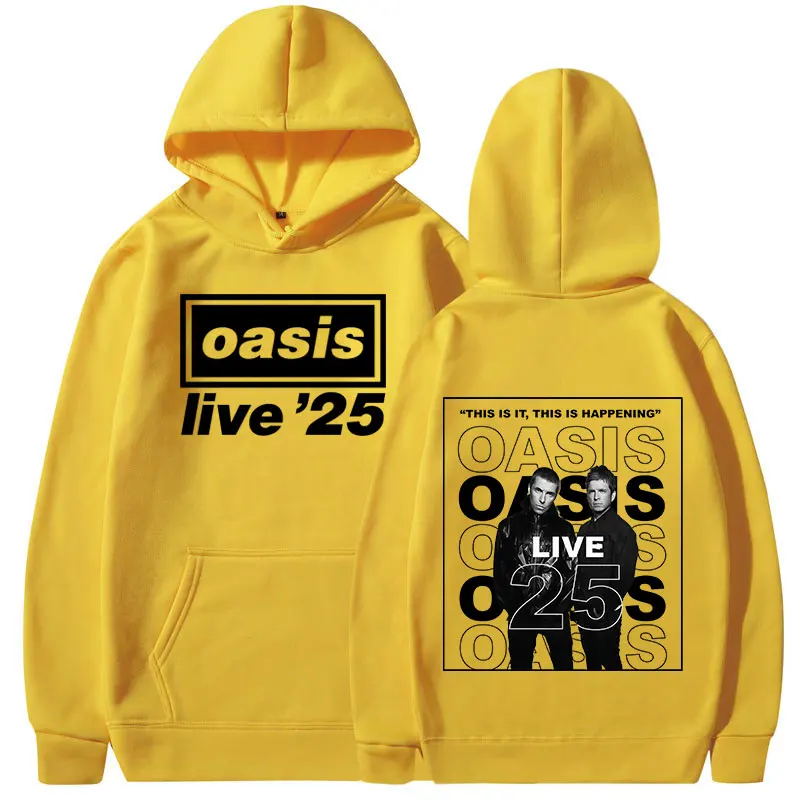 2026 Unisex O-Oasis Live 25 Tour Print Hoodie Rockband Streetwear Herren Damen Casual Pullover Sweatshirt – Detail 10