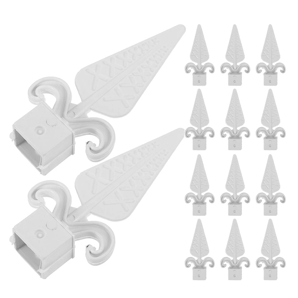 

20 Pcs Fence Plastic Border Toppers Reusable Stainless Steel PVC Gate Accessories Security Enhancement Easy